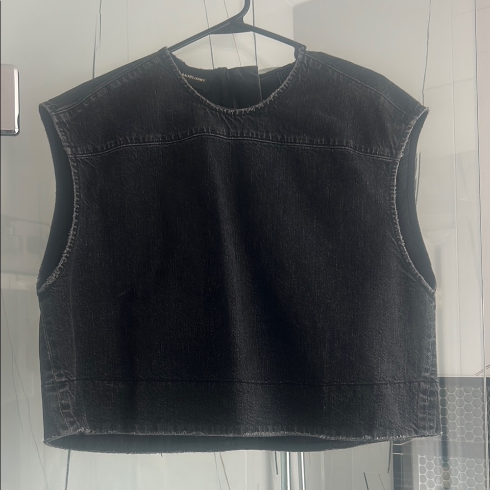 Rachel Comey Black Boxy Muscle Tee